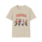 Fab Four Of Christmas Crossing The Road - Unisex Softstyle T-Shirt