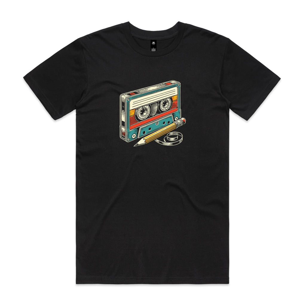 Cassette Tape And Pencil - Mens T-shirt