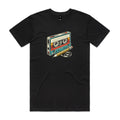 Cassette Tape And Pencil - Mens T-shirt Black Mens T-shirt Music Printed In Australia Retro