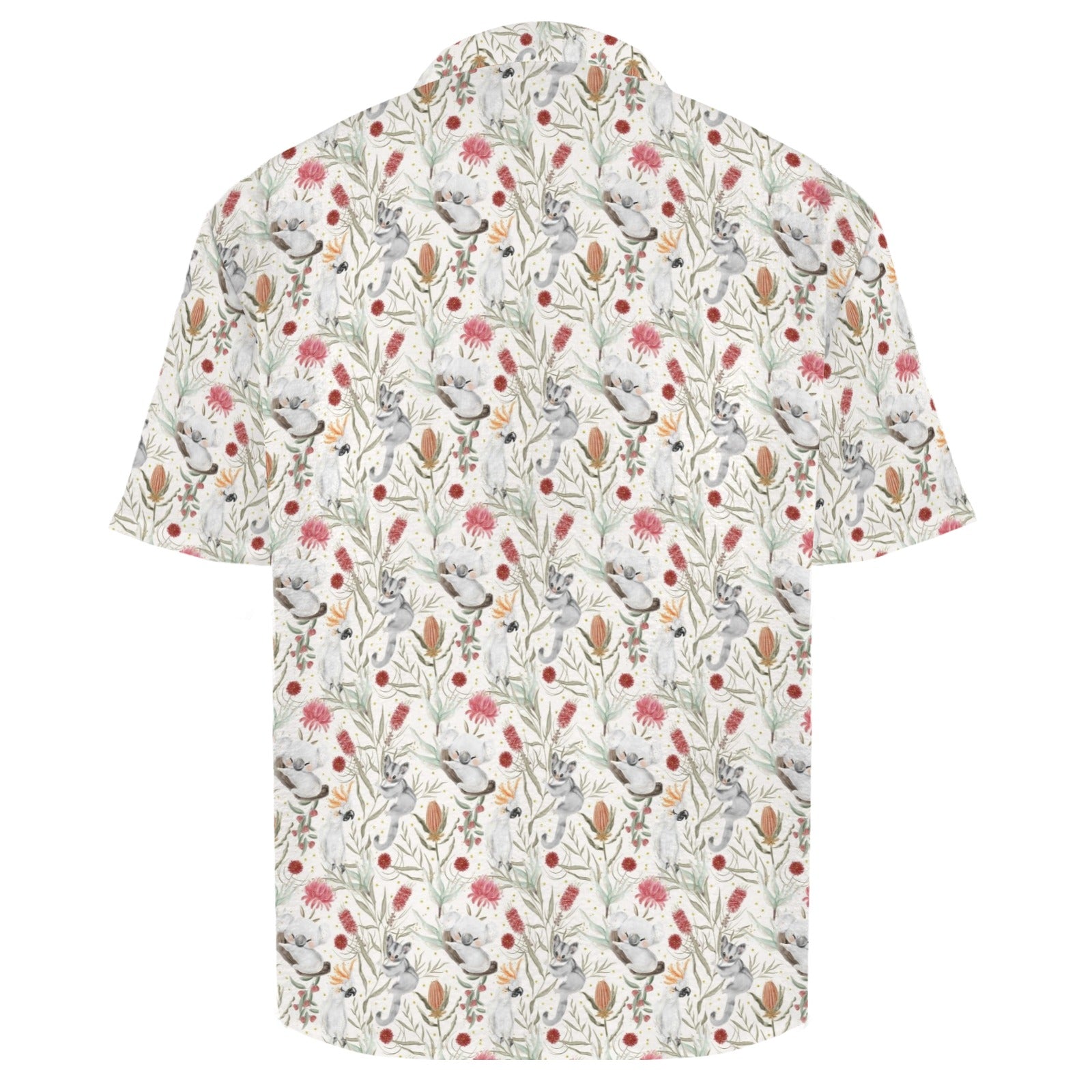 Australian Plants And Animals Men's Crinkle Hawaiian Shirt