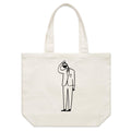 Coffee Brain Shoulder Canvas Tote Bag Default Title Large Tote Bag Coffee Printed In Australia