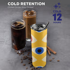 Eyes on Yellow - 20oz Tall Skinny Tumbler with Lid and Straw