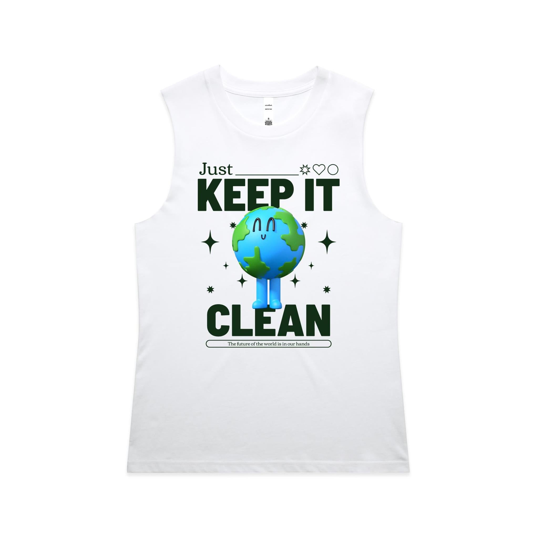 Earth, Just Keep It Clean - AS Colour Women's Maple Tank