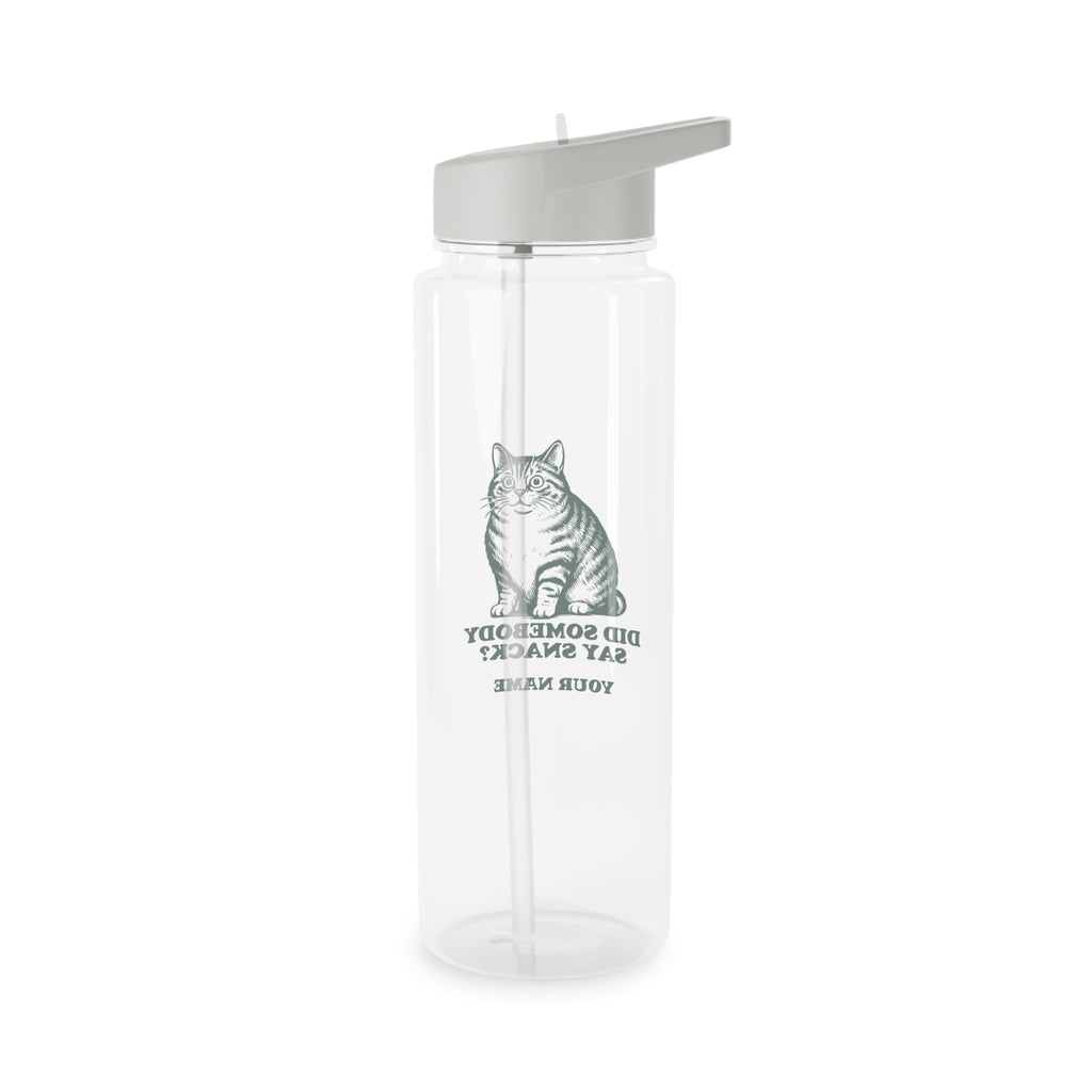 Personalised - Cat, Did Somebody Say Snack - Tritan Water Bottle