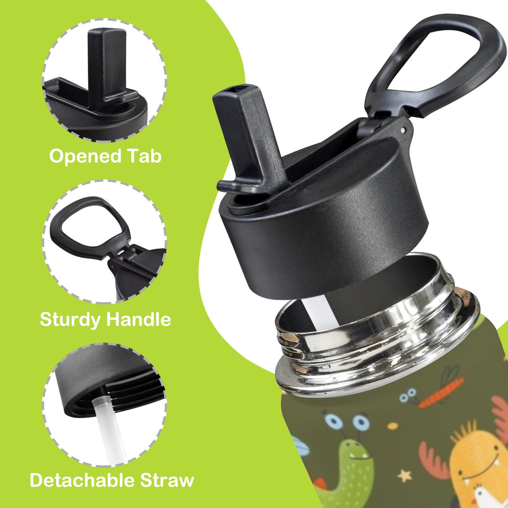 Monsters 12oz Kids Water Bottle with Straw Lid