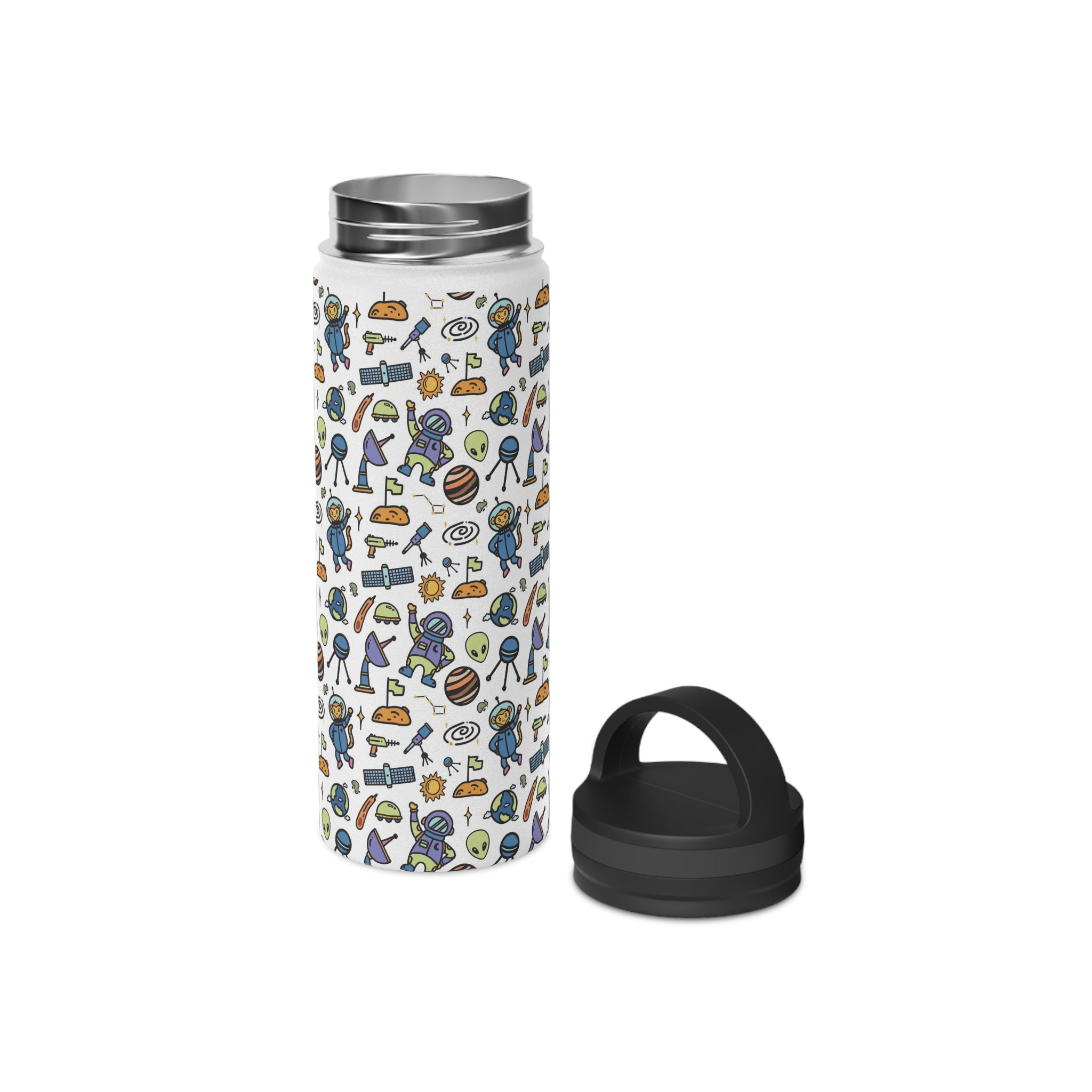 All About Space Stainless Steel Water Bottle, Handle Lid Stainless Steel Water Bottle With Handle Lid Globally Fulfilled Space