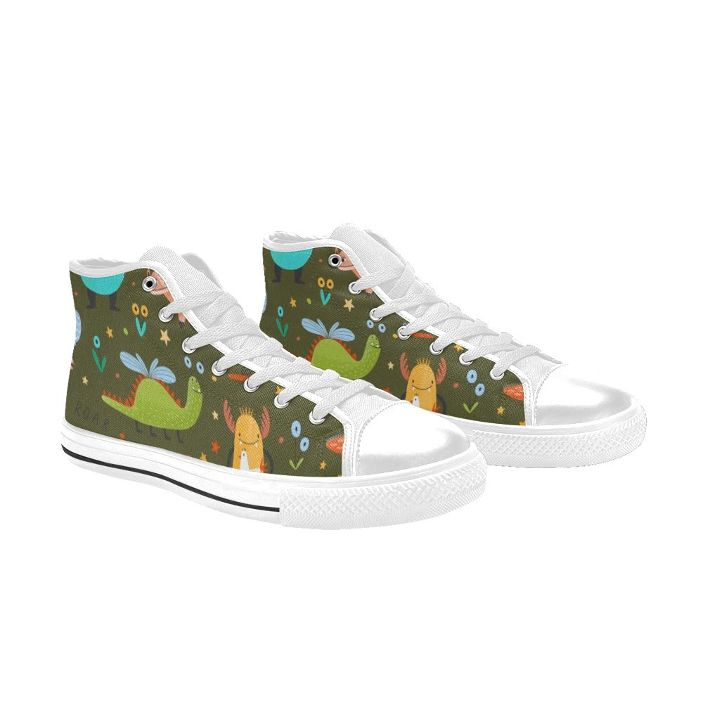 Monsters - Kids High Top Canvas Shoes