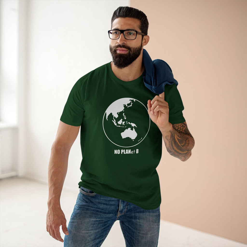 No Planet B - Men's Staple Tee Forest Green Mens Premium T-Shirt Environment Printed in AU and US
