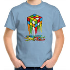 Melting Game Cube - Kids Youth T-shirt Carolina Blue Kids Youth T-shirt Games