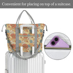Vintage Retro Floral Duffle Bag-Simple (Model 1715) Duffle Bag-Simple (1715)