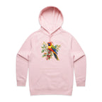 Lorikeet - Womens Hoodie Pink Womens Hoodie animal Printed In Australia