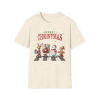 Fab Four Of Christmas Crossing The Road - Unisex Softstyle T-Shirt