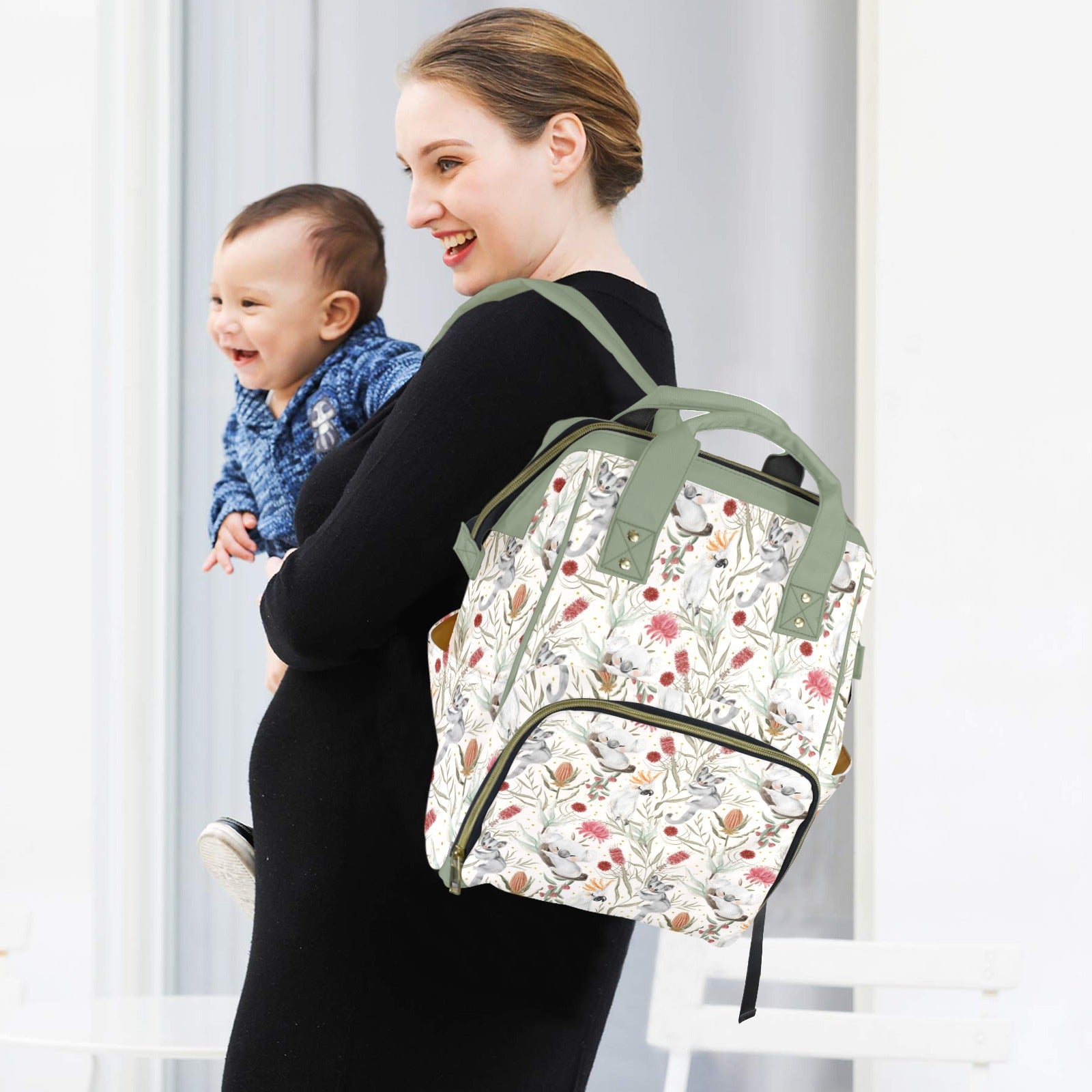 Australian Plants And Animals Multi-Function Backpack, Nappy / Diaper Bag Multi-function Backpack, Nappy / Diaper Bag Australia Plants Printed Offshore