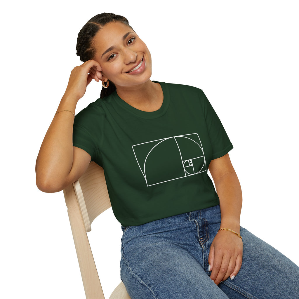 Fibonacci Unisex Softstyle T-Shirt T-Shirt Australian Printer Maths Science