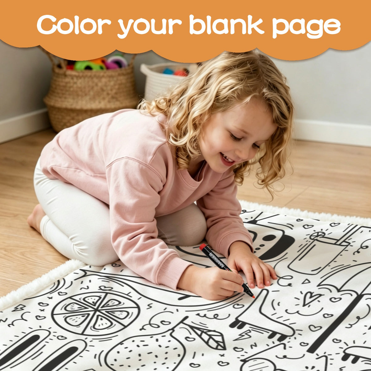 Bright Life Colour Your Own Blanket 100×150cm