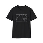 Fibonacci Unisex Softstyle T-Shirt Black T-Shirt Australian Printer Maths Science