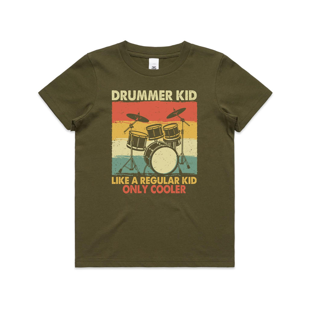 Drummer Kid - Kids Youth Staple Tee