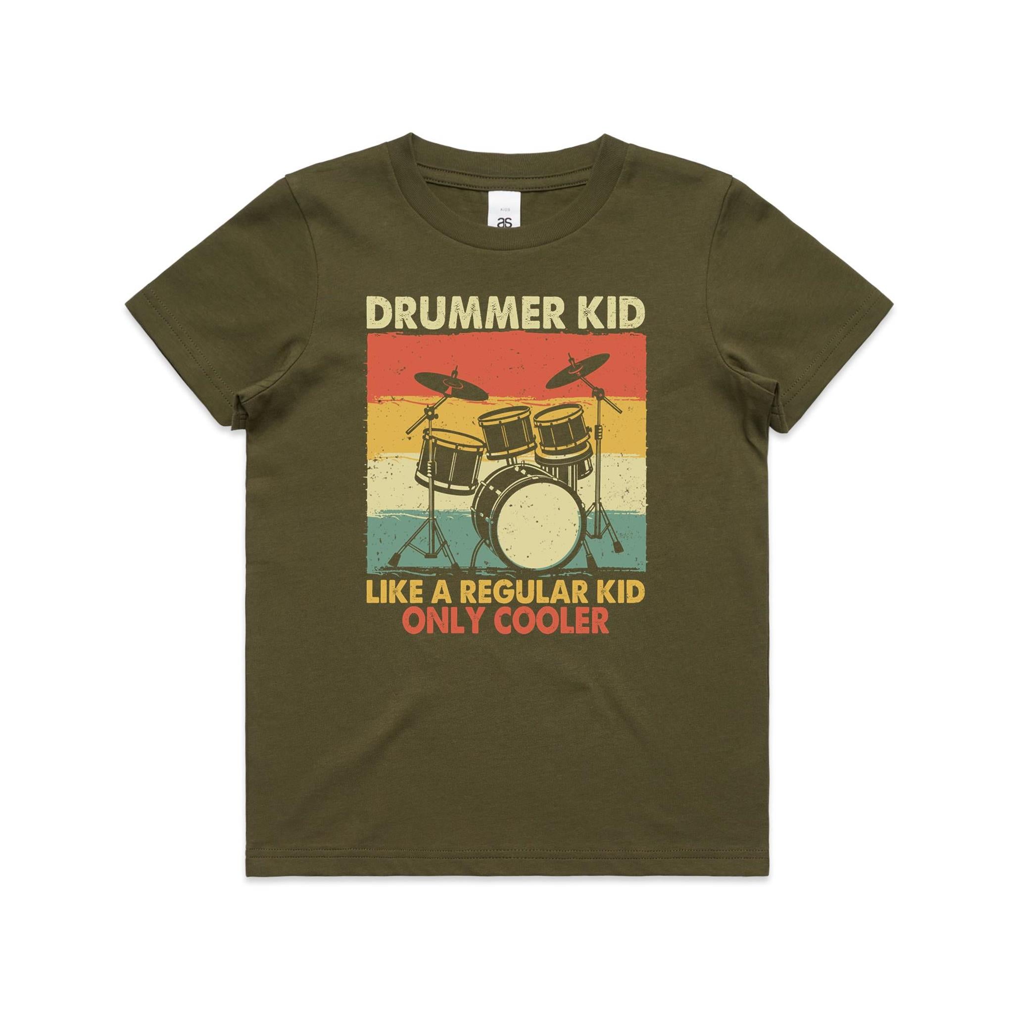 Drummer Kid - Kids Youth Staple Tee