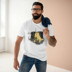 Cat Bass Player - Men's Staple Tee White Mens Premium T-Shirt Animal Music Printed in AU and US