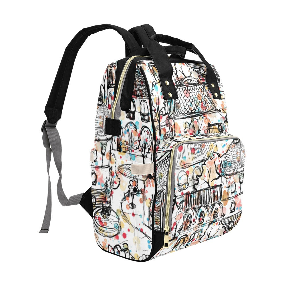 Village Life - Multi-Function Backpack, Nappy / Diaper Bag