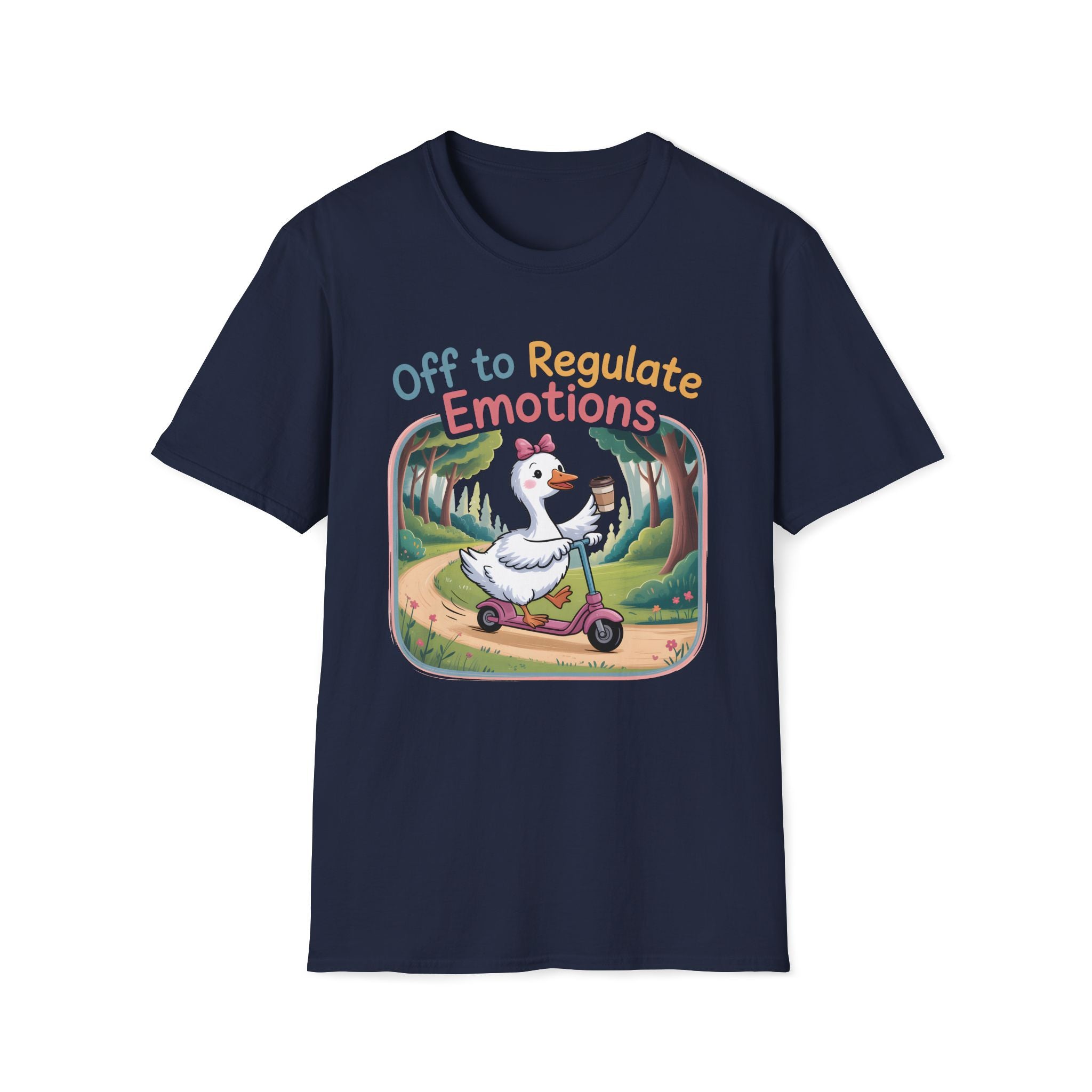 Off to Regulate Emotions Unisex T-Shirt Navy Unisex Adult T-shirt animal Globally Fulfilled