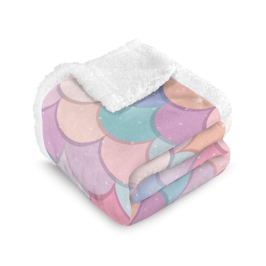 Mermaid Scales - Double-Layer Fleece Blanket 51"x59"