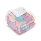 Mermaid Scales - Double-Layer Fleece Blanket 51"x59"