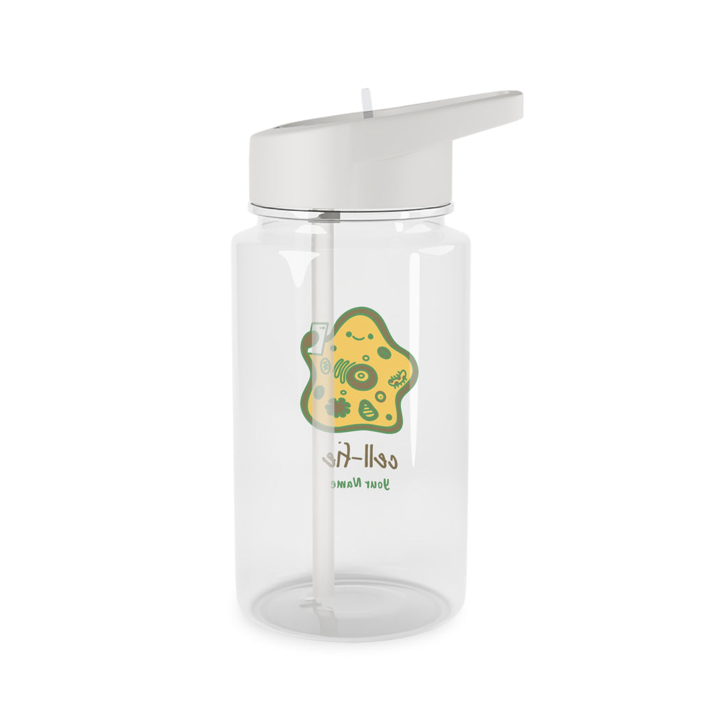 Personalised - Cell-fie, Selfie Cell - Clear Tritan Water Bottle