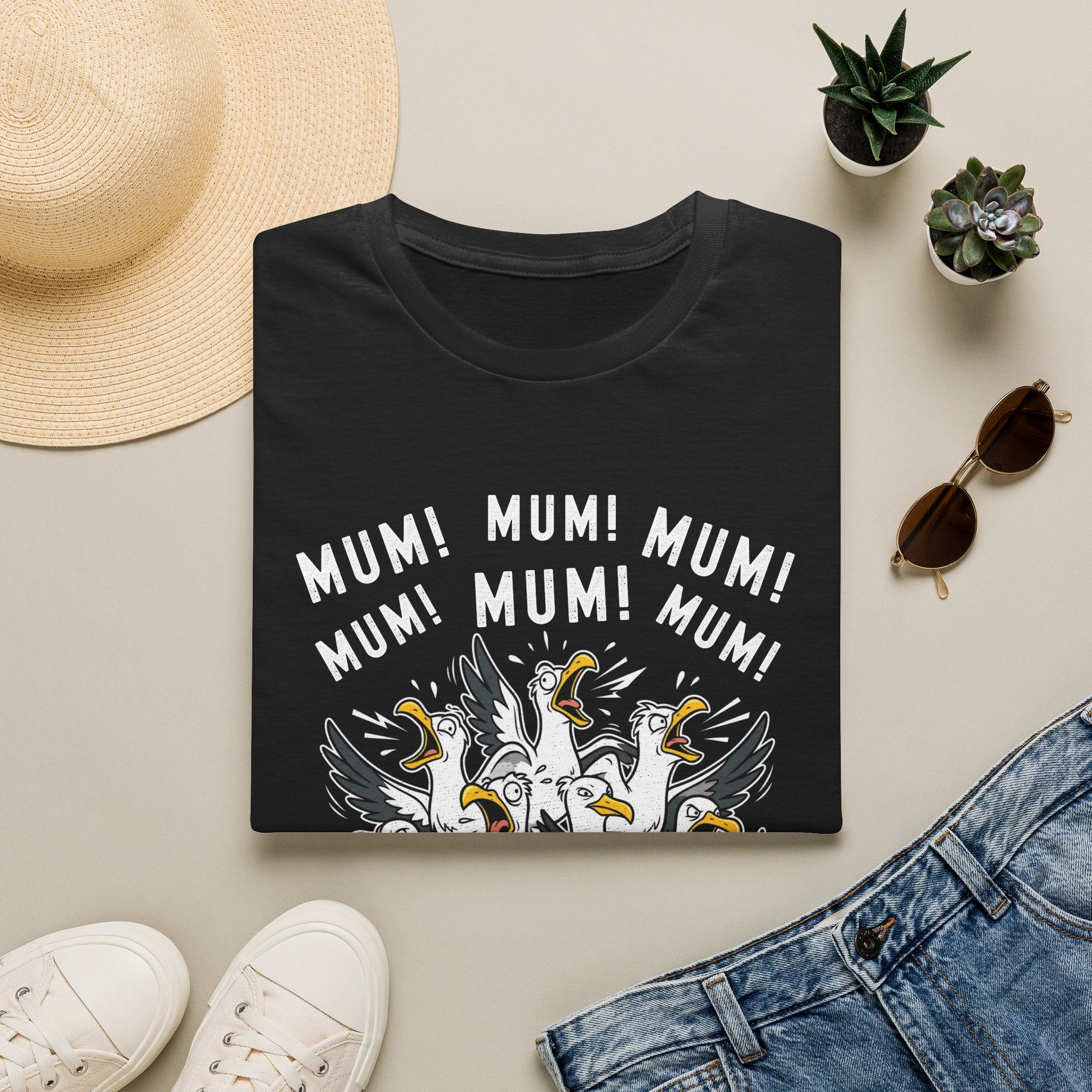 Mum Seagull Unisex T-Shirt Unisex Adult T-shirt animal Globally Fulfilled Mum