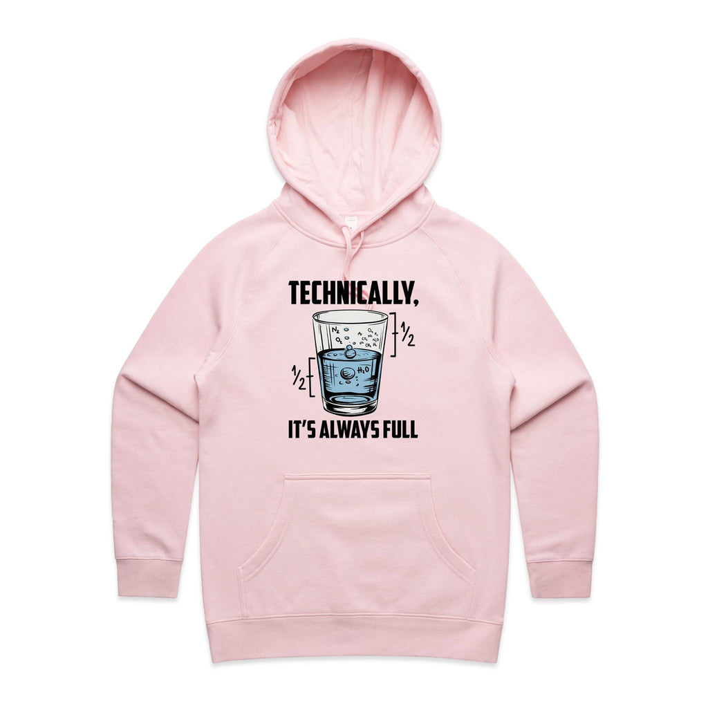Glass Half Full Women's AS Colour Hoodie