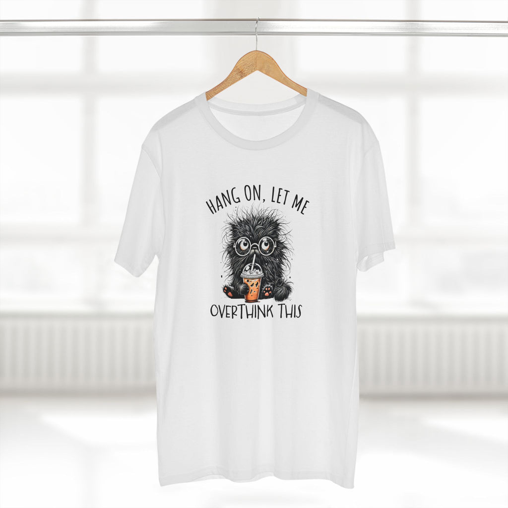 Hang On, Let Me Overthink This, Frazzled Cat - Mens Adult Staple Tee