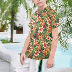 Vintage Hawaiian Floral Senior Kids Hawaiian Shirt