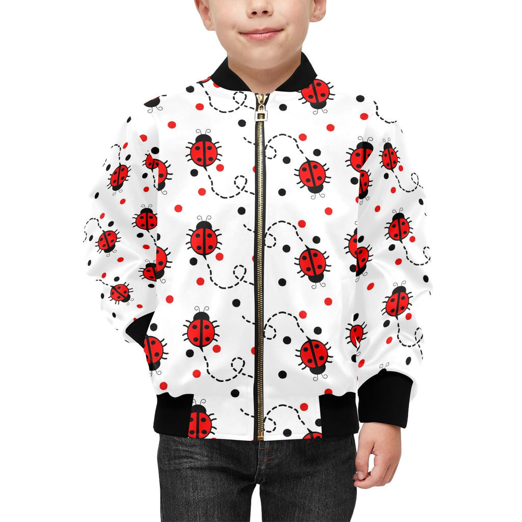 Ladybugs Kids Bomber Jacket Kids Bomber Jacket animal Printed Offshore