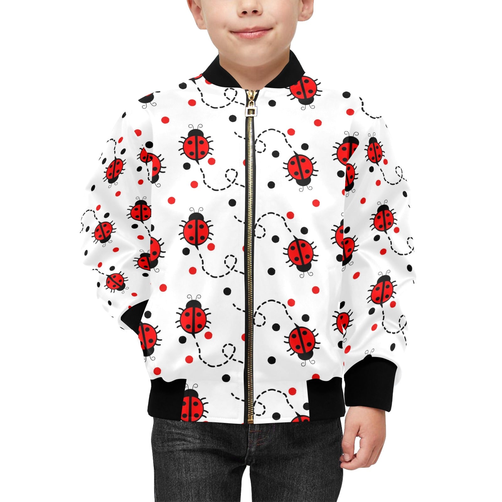 Ladybugs Kids Bomber Jacket Kids Bomber Jacket animal Printed Offshore