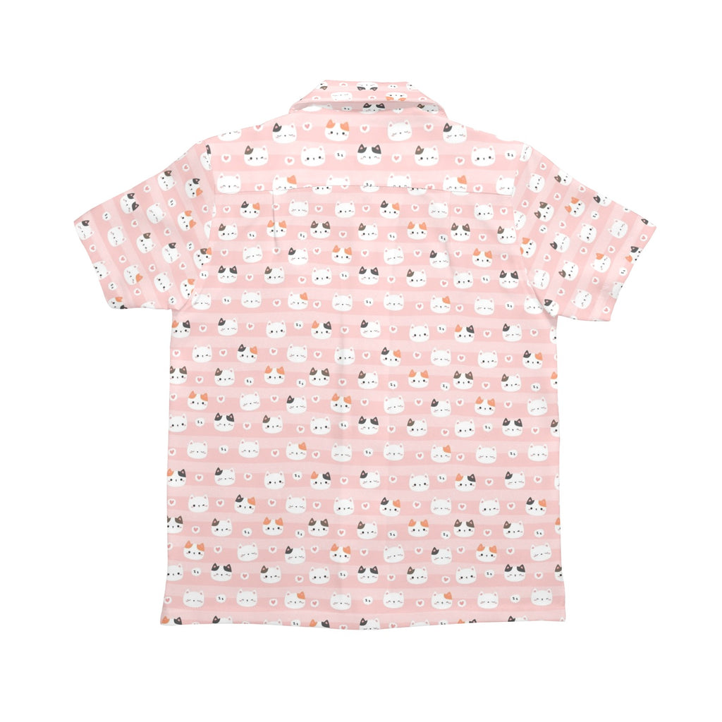 Pink Cats Senior Kids Hawaiian Shirt