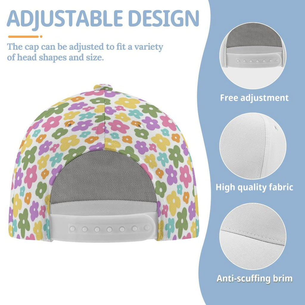 Pastel Flowers Kids Baseball Cap