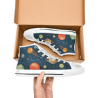 Galaxy - Kids High Top Canvas Shoes