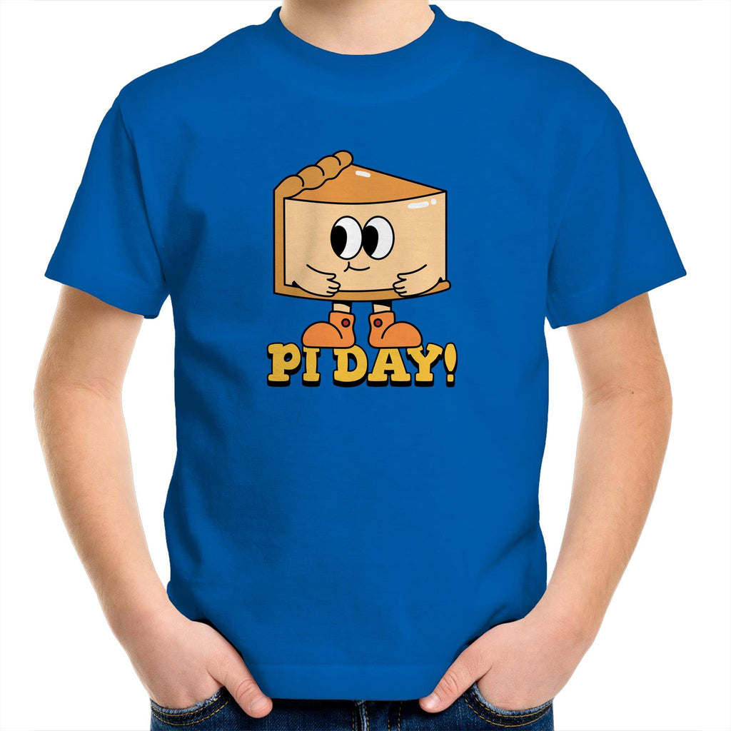Pi Day - Kids Youth T-Shirt Bright Royal Kids Youth T-shirt Maths Printed In Australia