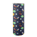 Busy Space 20oz Tall Skinny Tumbler with Lid and Straw One Size 20oz Tall Skinny Tumbler with Lid and Straw Printed Offshore