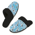 Dad Seagull Men's Fur Trim Thick-Sole Indoor Slippers 2XL Men's Fur Trimmed Slippers animal Dad Printed Offshore