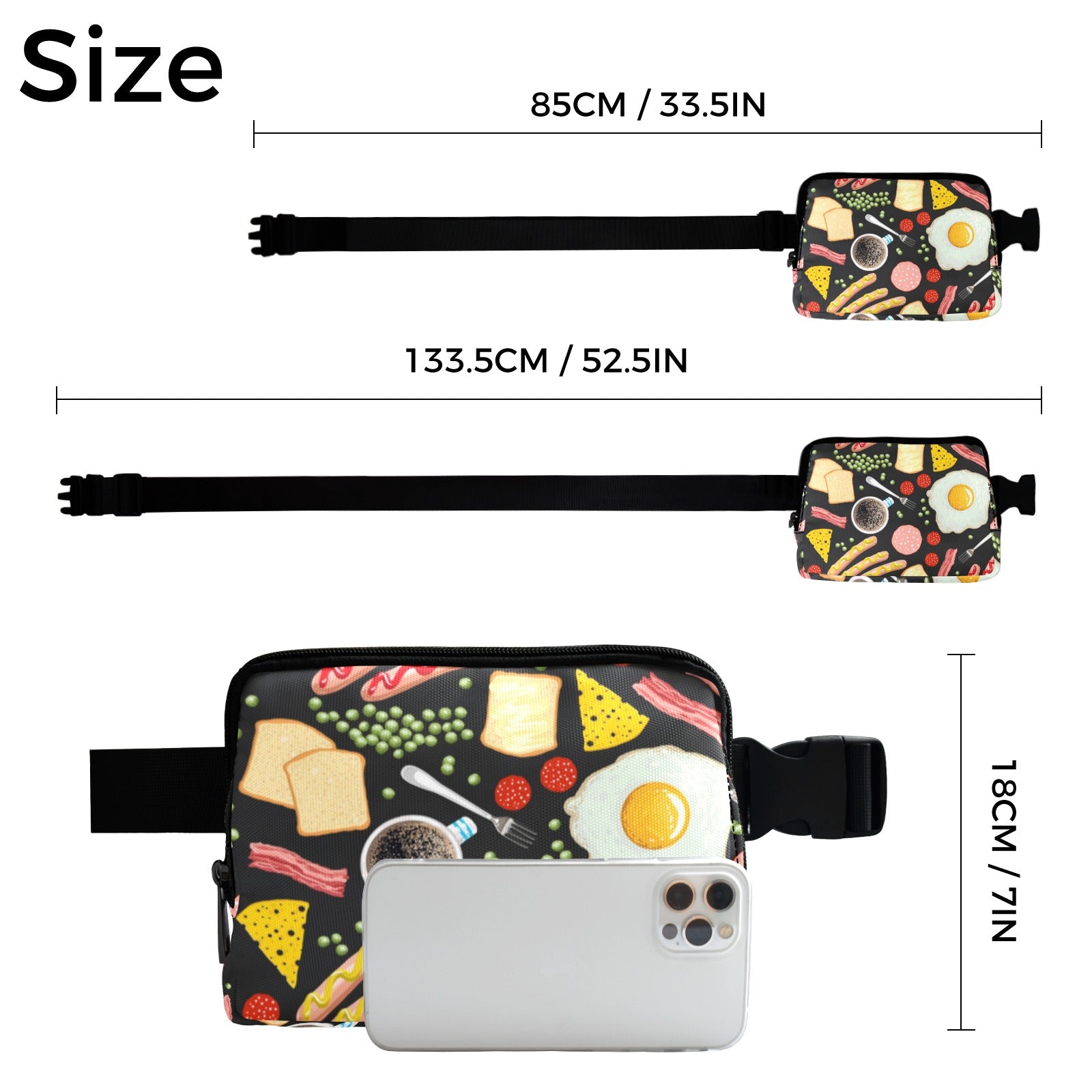 Breakfast Food - Belt Bag