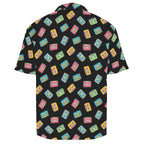 Colourful Cassettes Men's Crinkle Hawaiian Shirt