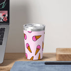 Pink Ice Cream Cones Small Stainless Steel Travel Mug Cup 12oz/350ml