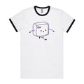 Escape Keyboard Key Men's AS Colour Ringer Tee White Black Ringer T-Shirt Printed In Australia Tech