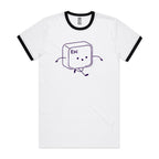 Escape Keyboard Key - Staple Ringer Tee White Black Ringer T-Shirt Printed In Australia Tech