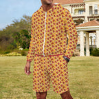 Cola Men's Lightweight Sun Hoodie & Shorts Set Men's Lightweight Sun Hoodie & Shorts Food Printed Offshore