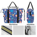Planets On Blue Duffle Bag-Simple (Model 1715) Duffle Bag-Simple (1715)