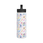Under The Sea, Ocean Animals Stainless Steel Water Bottle, Handle Lid Stainless Steel Water Bottle With Handle Lid Globally Fulfilled Ocean