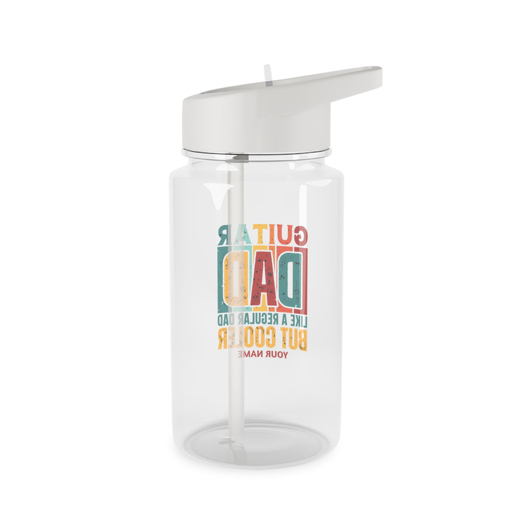 Personalised - Guitar Dad - Clear Tritan Water Bottle
