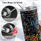 Math Scribbles 20oz Tall Skinny Tumbler with Lid and Straw